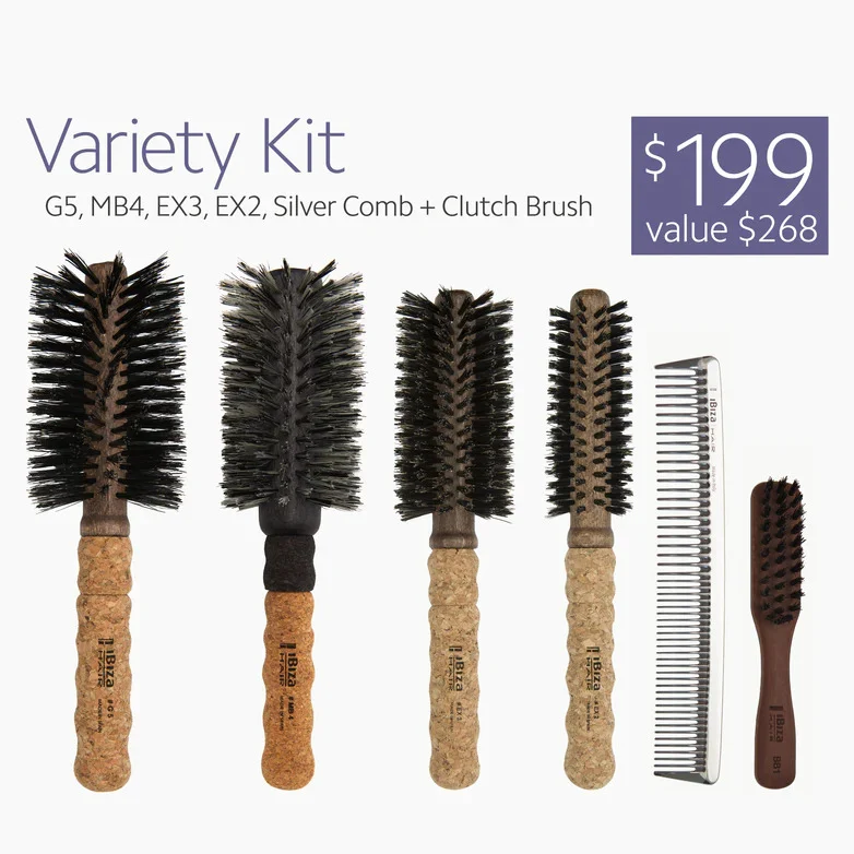 Ibiza Hair Variety Kit - Complete Professional Brush & Comb Set