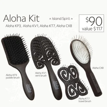 Aloha Kit - 4-Piece "Island Spirit" Brush Set (KP3, KV1, KT7, CX8)