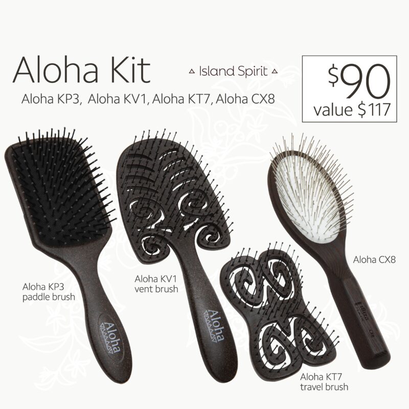 Aloha Kit - 4-Piece "Island Spirit" Brush Set (KP3, KV1, KT7, CX8)