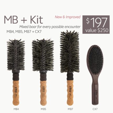 Ibiza Hair MB + Kit - Mixed Boar Professional Round Brush Set