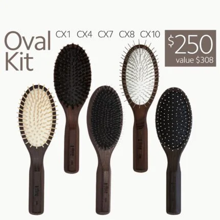 Ibiza Hair Oval Kit - 5-Piece Professional Brush Set