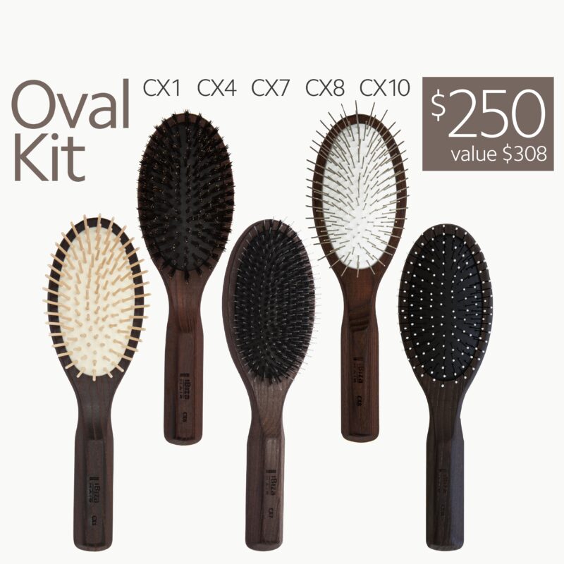 Ibiza Hair Oval Kit - 5-Piece Professional Brush Set