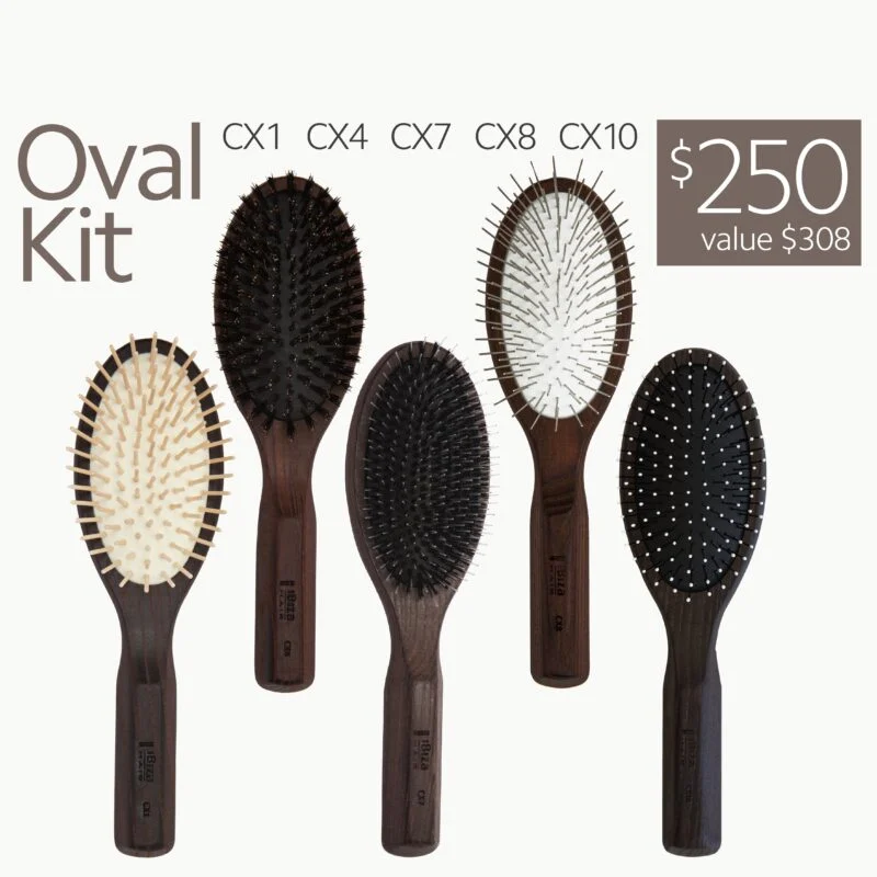 Ibiza Hair Oval Kit - 5-Piece Professional Brush Set