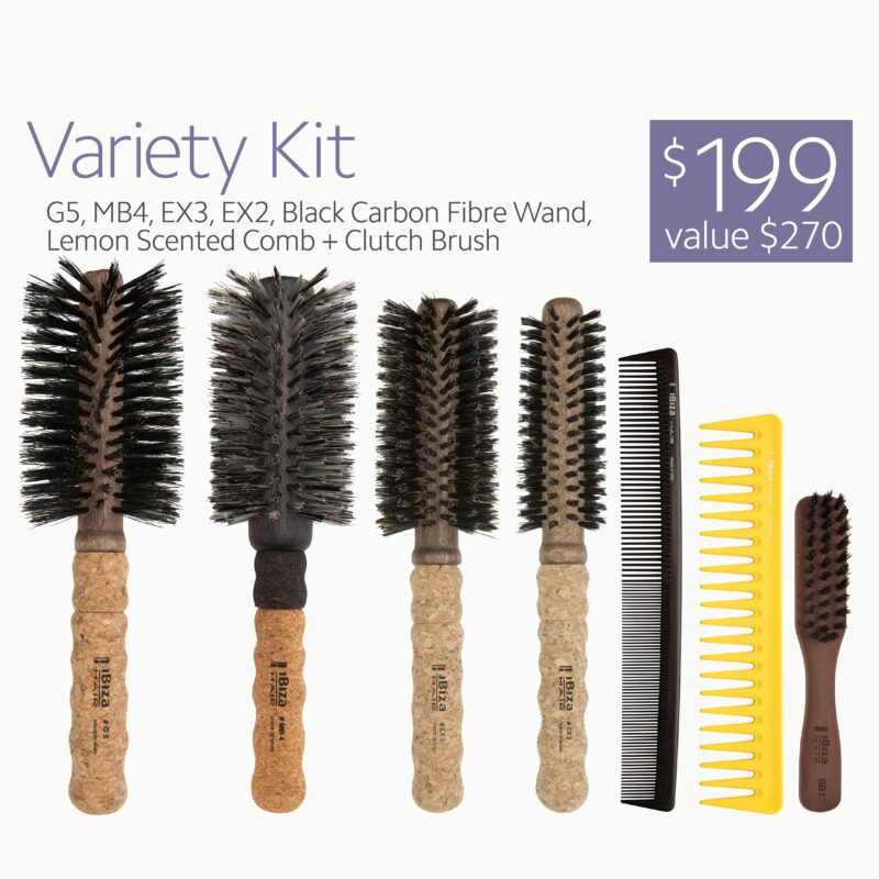 Ibiza Hair Variety Kit - Professional Brush & Comb Set