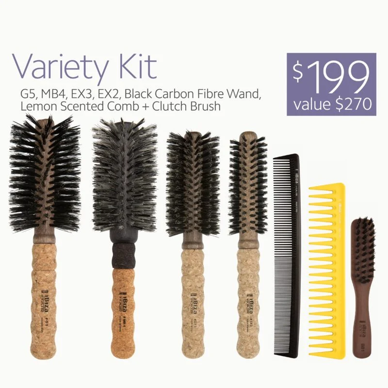 Ibiza Hair Variety Kit - Professional Brush & Comb Set