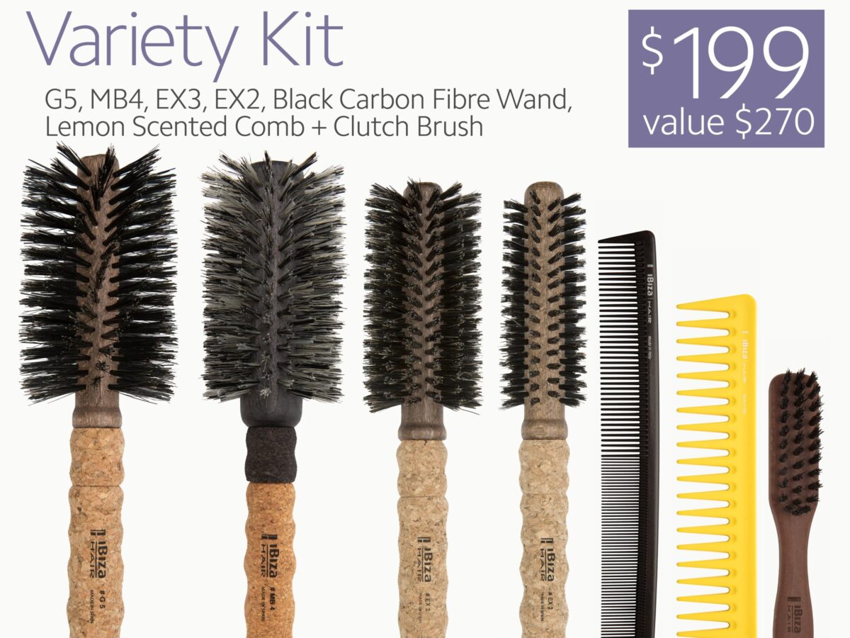 Ibiza Hair Variety Kit | Pro Brush & Comb Set | LA Shear